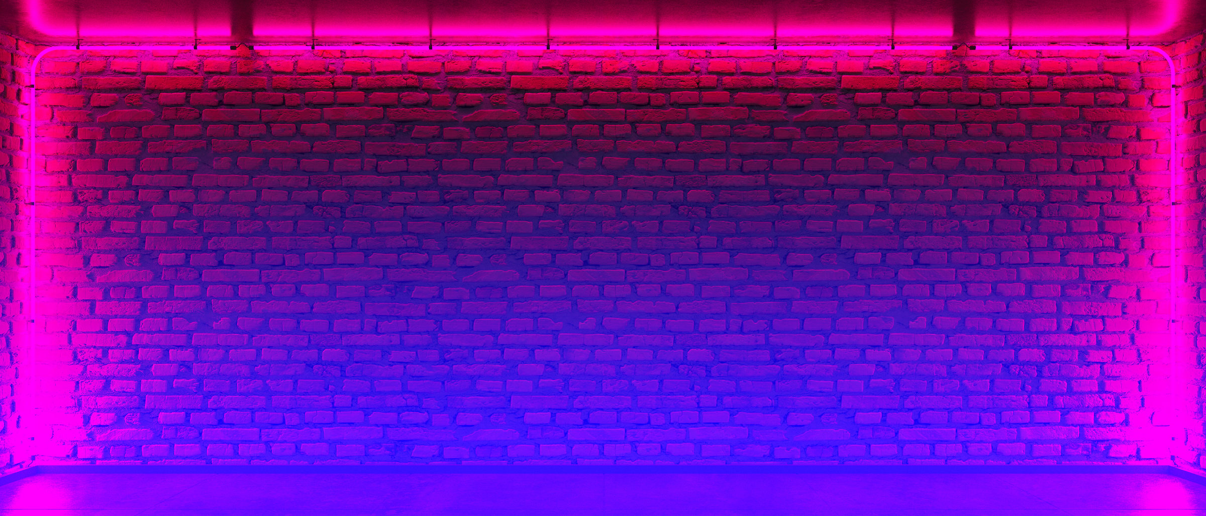 Brick Wall with Neon Light