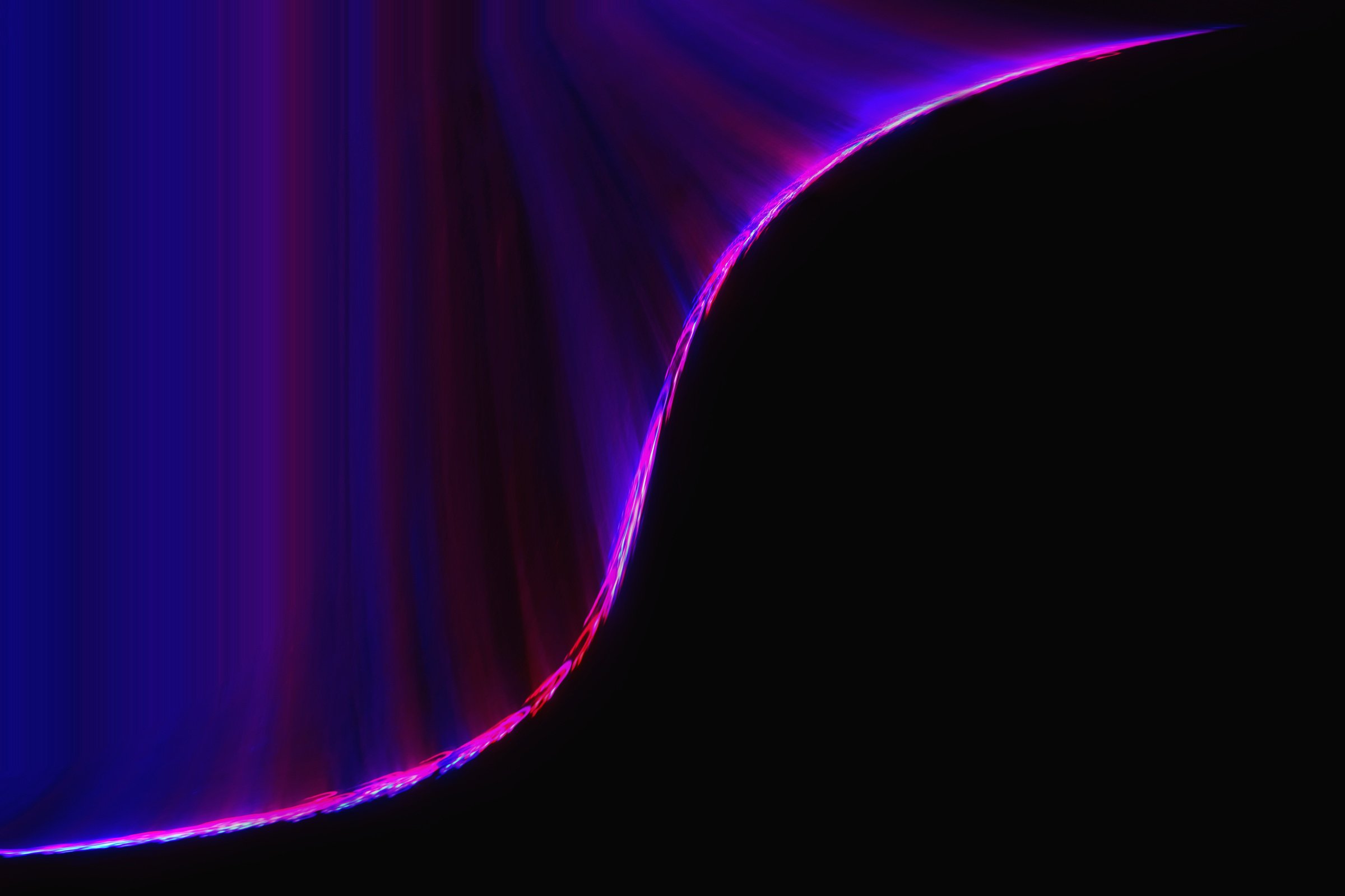 Abstract neon light on the black background